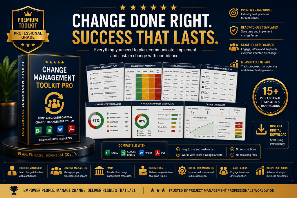 Change Management Toolkit Pro | Templates, Dashboards & Change Management System