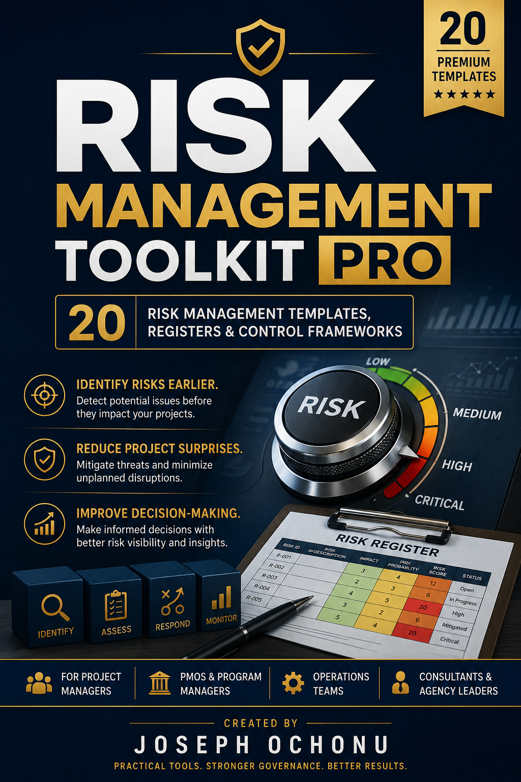 Risk Management Toolkit Pro – Registers, Dashboards & Risk Management System
