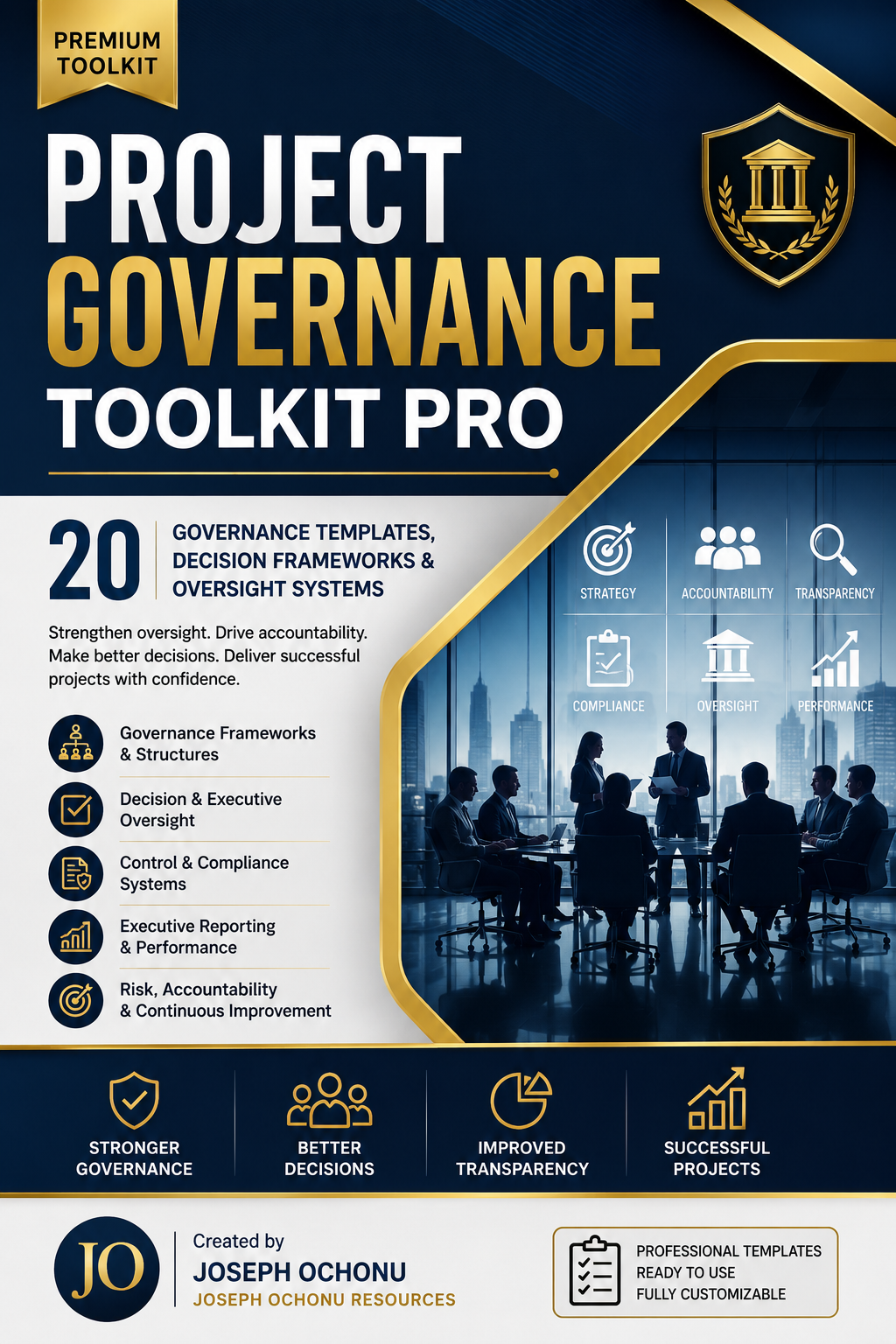 Project Governance Toolkit Pro – Dashboards & Governance System for PMOs