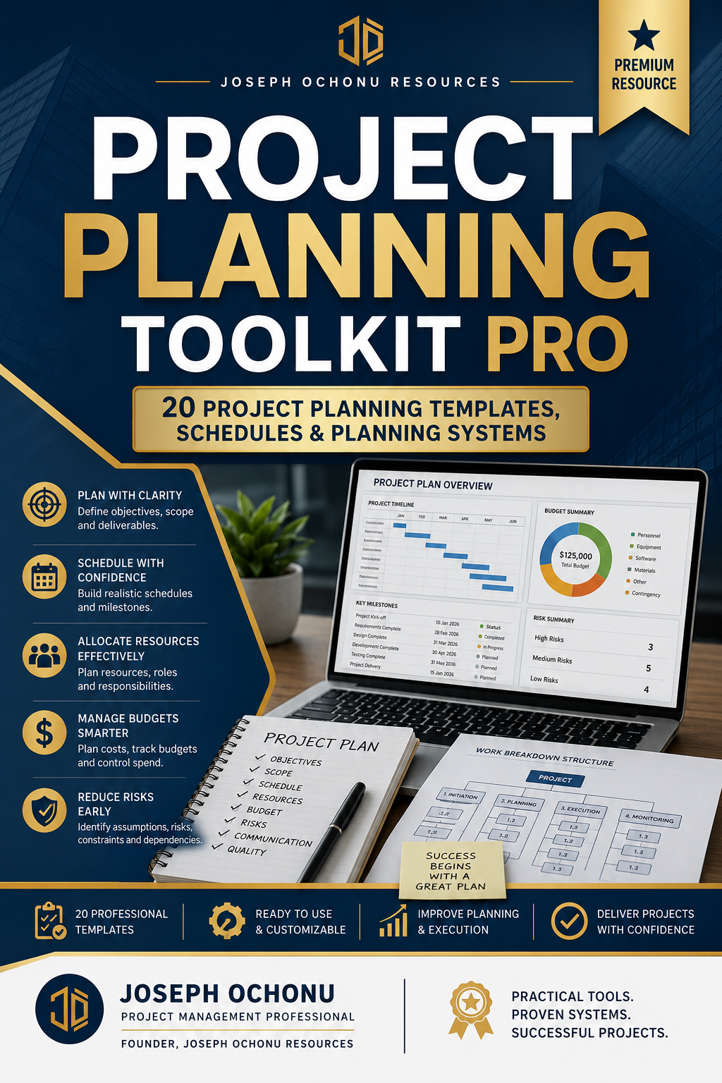 Project Planning Toolkit Pro – Dashboards & Planning Frameworks for Project Managers