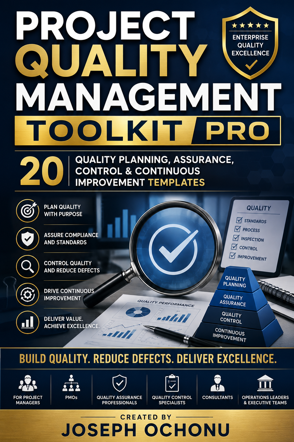 Project Quality Management Toolkit Pro | Templates, Dashboards & Quality Management System