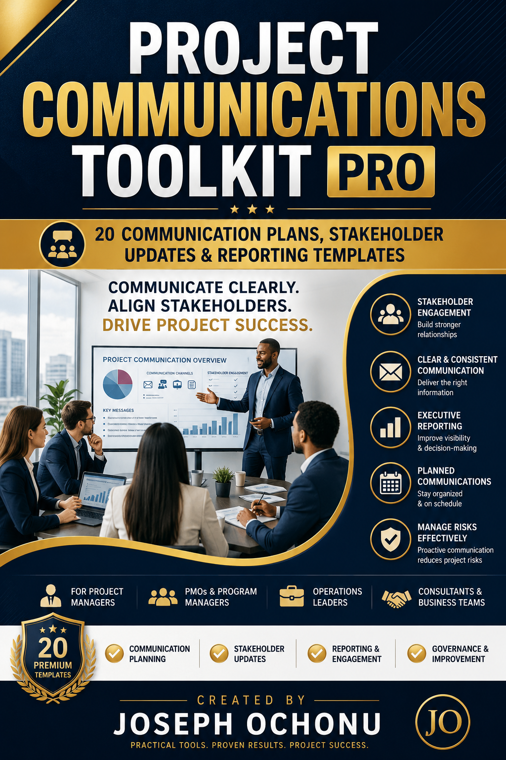 Project Communications Toolkit Pro | Templates, Dashboards & Stakeholder Communication System