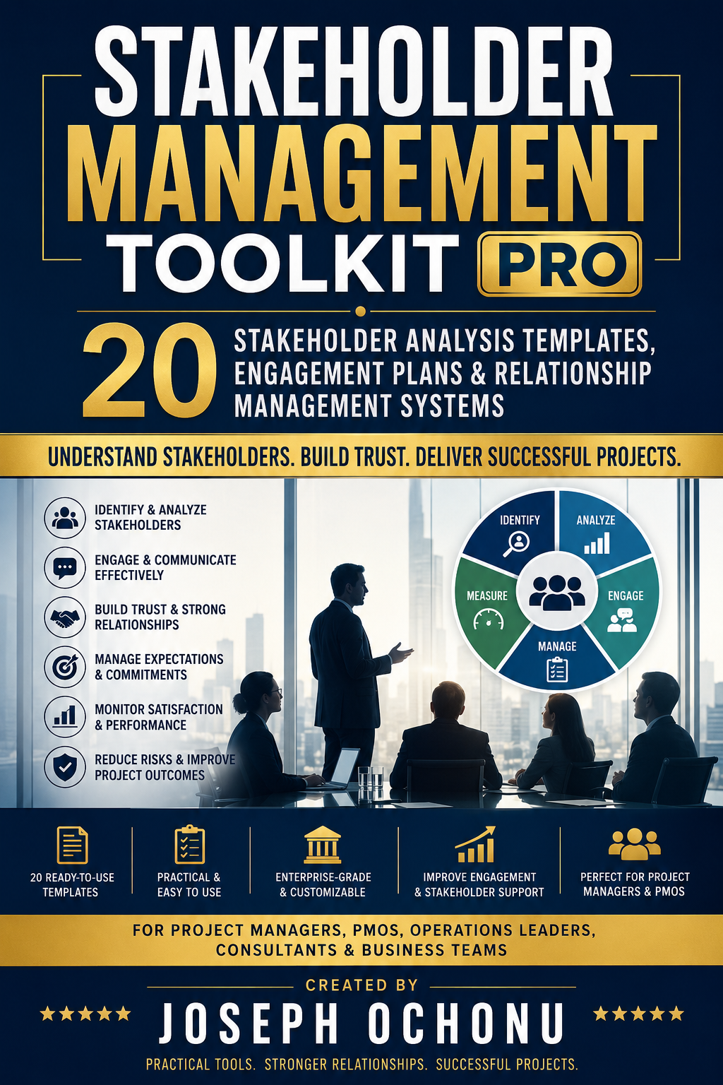 Stakeholder Management Toolkit Pro – Matrices, Dashboards & Communication System