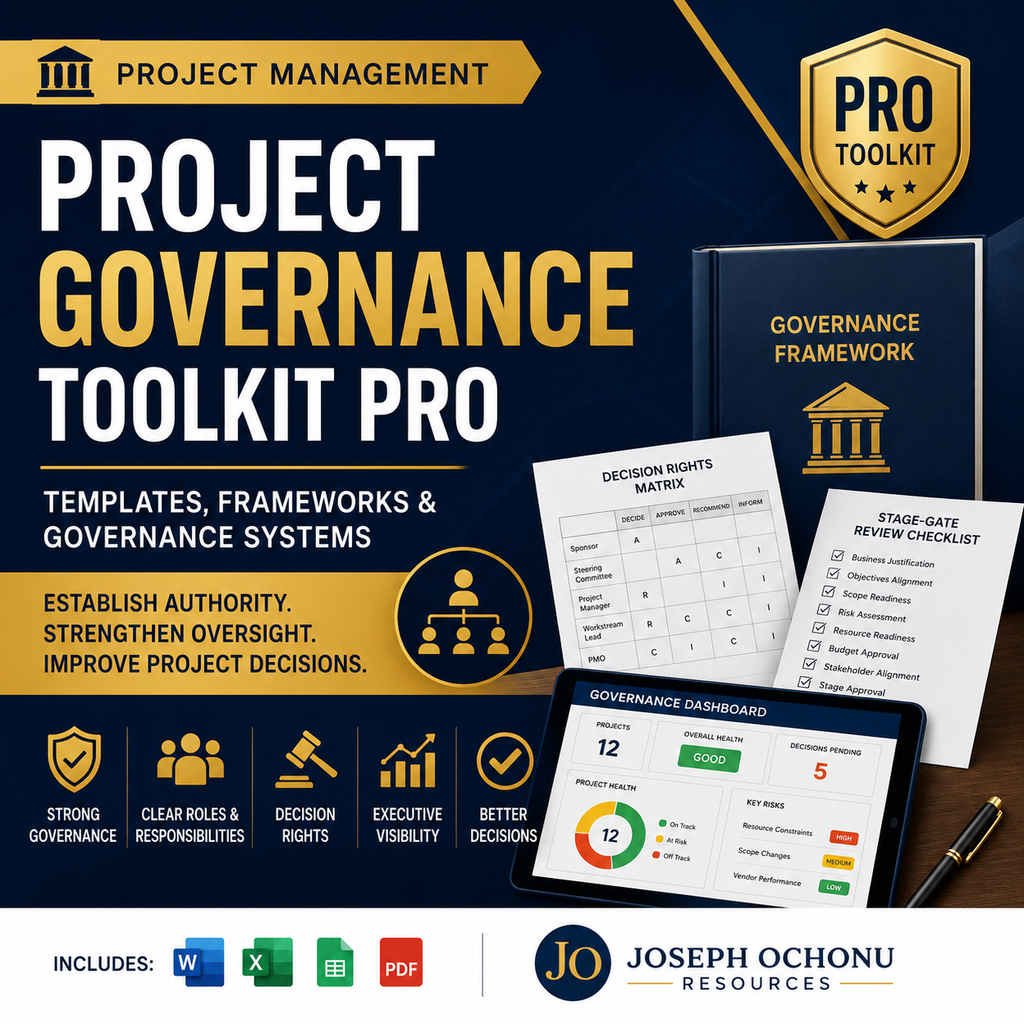Project Governance Toolkit Pro – Dashboards & Governance System for PMOs
