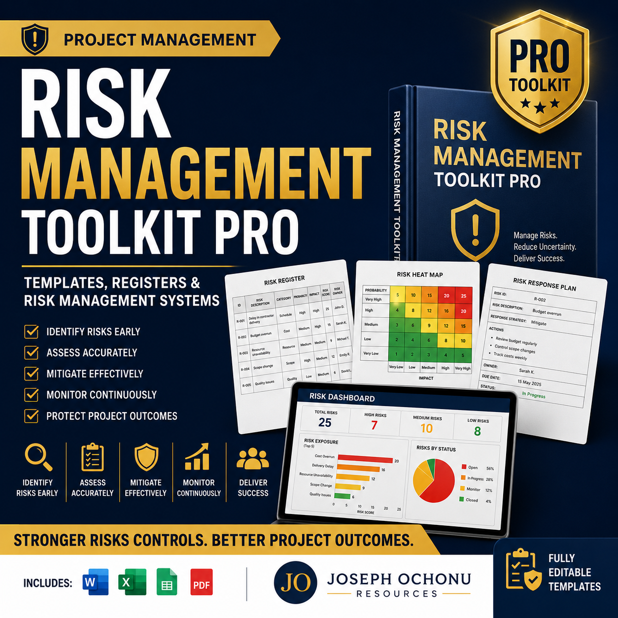Risk Management Toolkit Pro – Registers, Dashboards & Risk Management System