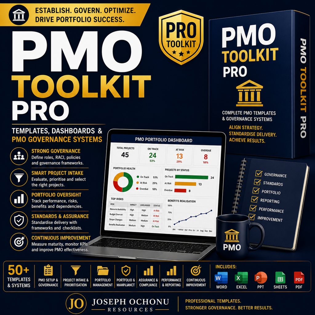 PMO Toolkit Pro – Project Management Office Dashboards & Governance System
