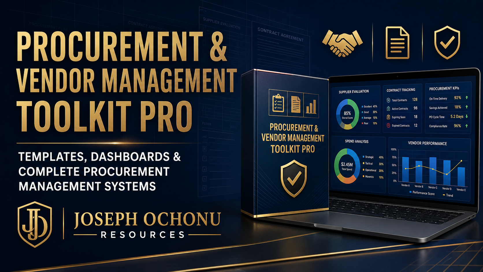 Procurement & Vendor Management Toolkit Pro | Templates, Dashboards & Procurement Management System