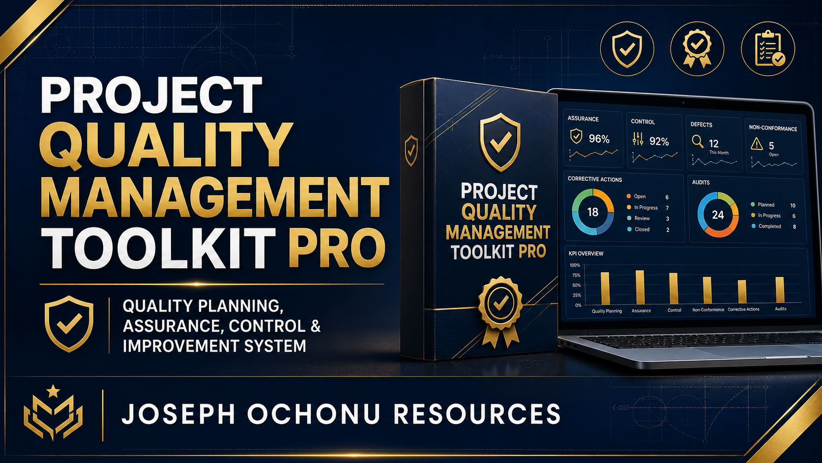 Project Quality Management Toolkit Pro | Templates, Dashboards & Quality Management System