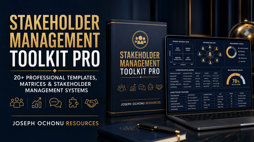 Stakeholder Management Toolkit Pro – Matrices, Dashboards & Communication System
