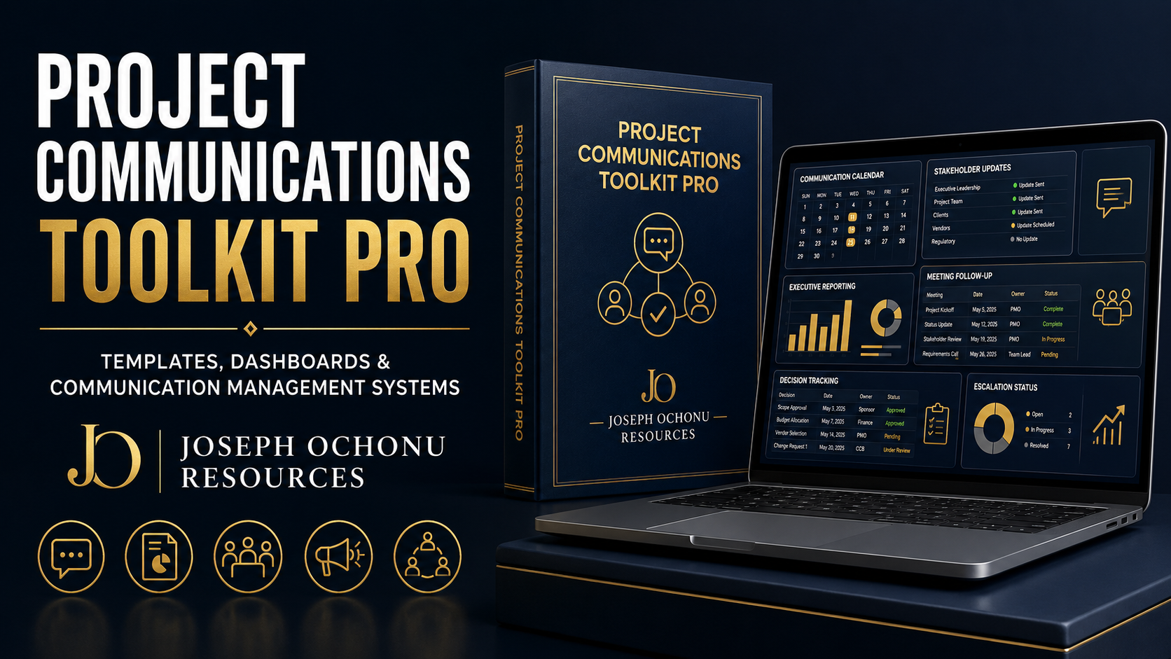 Project Communications Toolkit Pro | Templates, Dashboards & Stakeholder Communication System