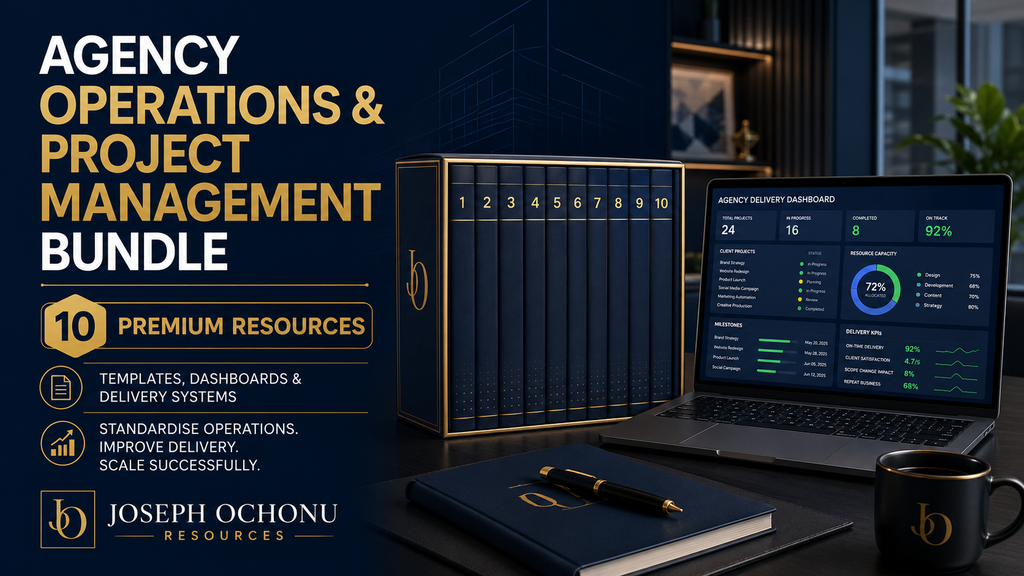 Agency Operations & Project Management Bundle | Templates, Dashboards & Delivery Systems
