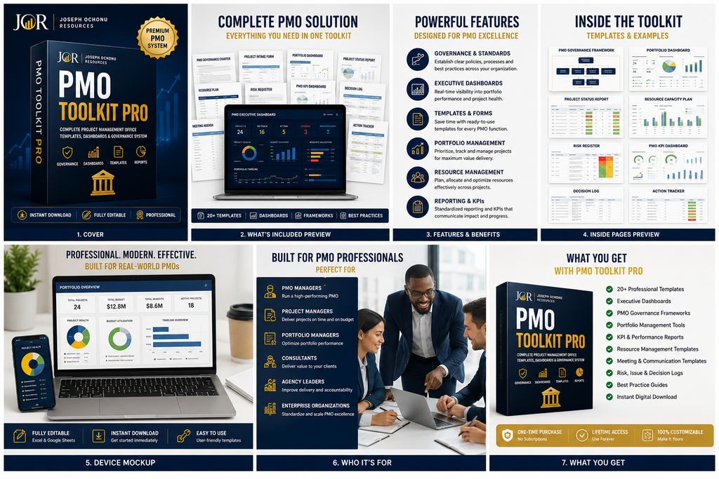 PMO Toolkit Pro – Project Management Office Dashboards & Governance System