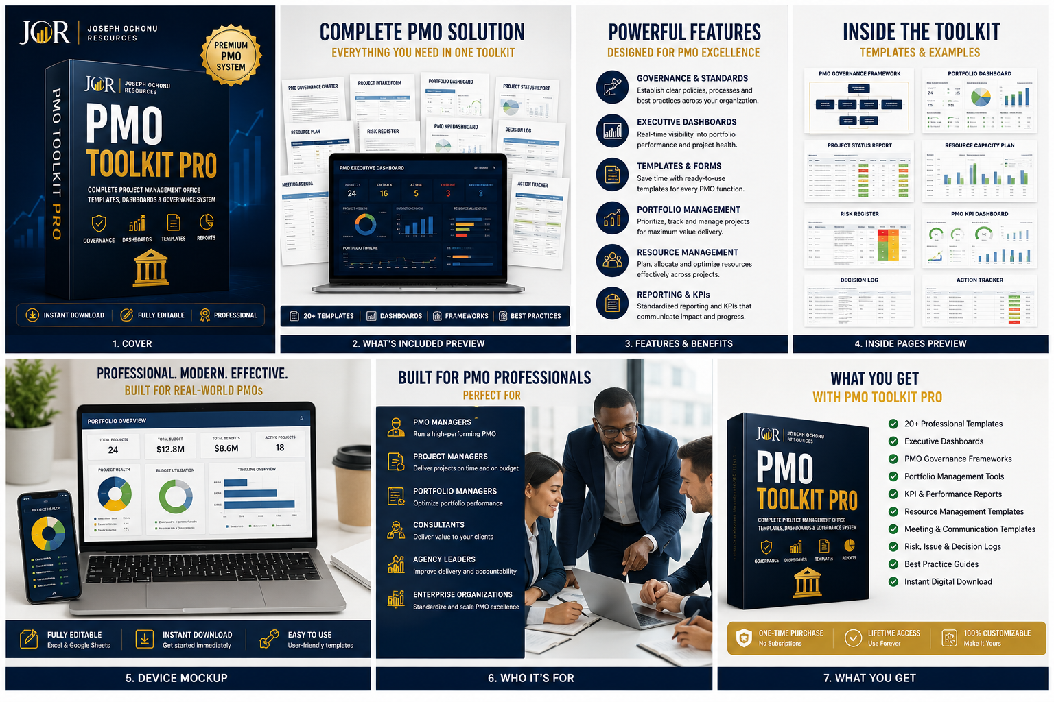PMO Toolkit Pro – Project Management Office Dashboards & Governance System
