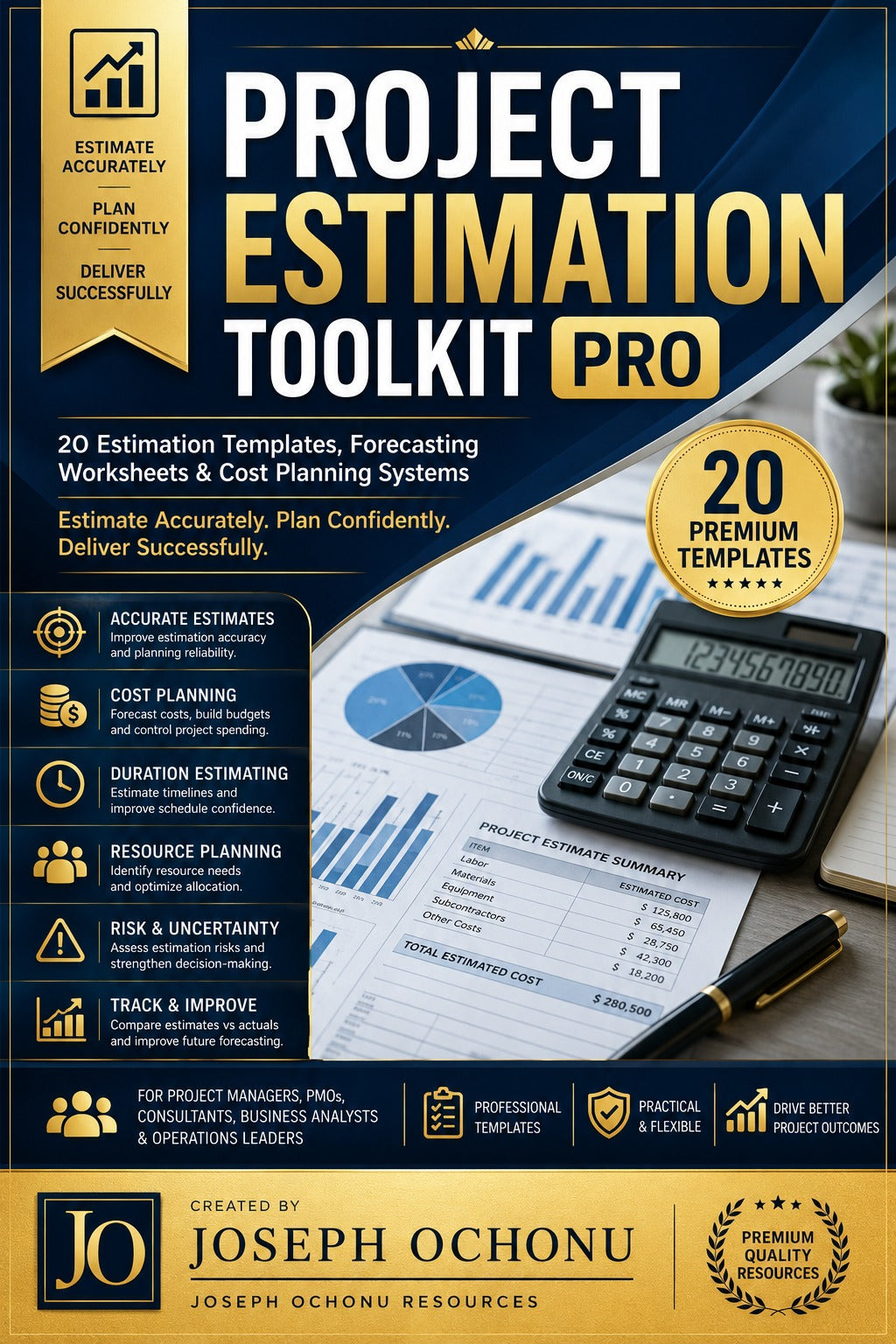 Project Estimation Toolkit Pro | Templates, Calculators & Project Estimation System