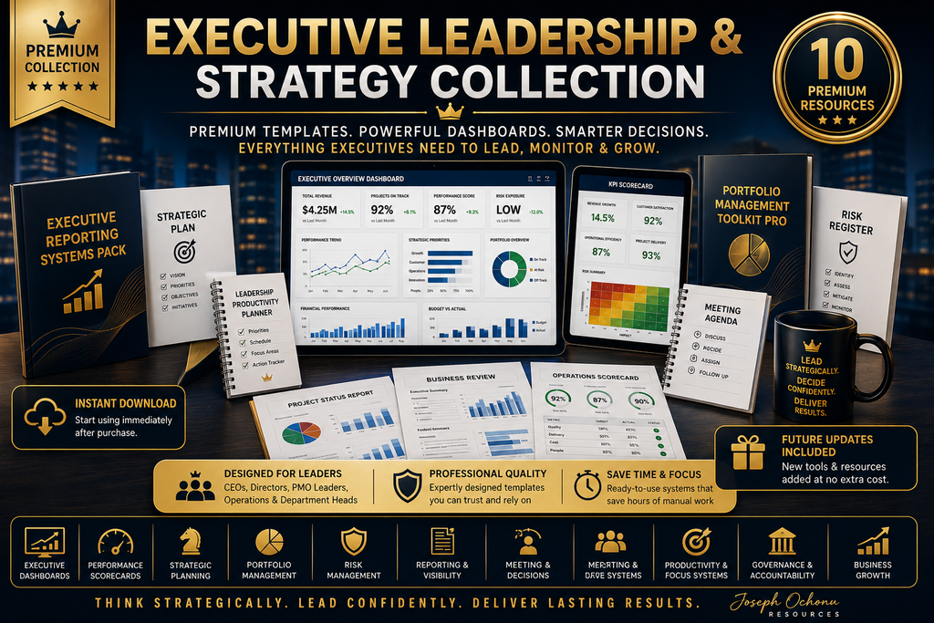 Executive Leadership & Strategy Collection | Templates, Dashboards & Business Decision Systems