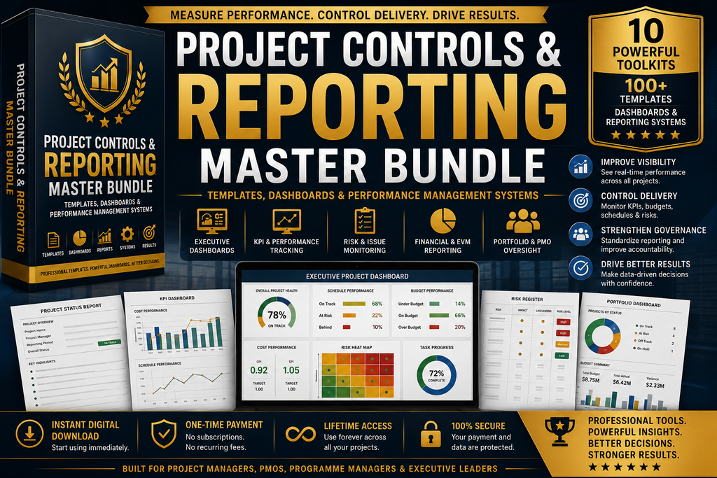 Project Controls & Reporting Master Bundle | Templates, Dashboards & Performance Management Systems