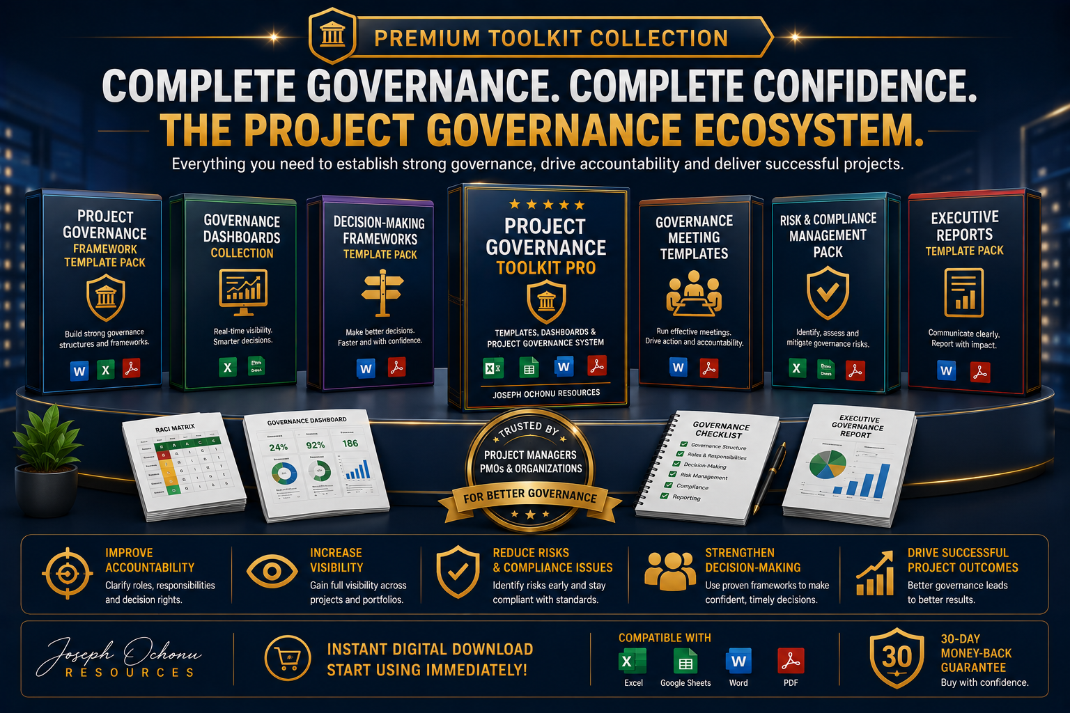 Project Governance Toolkit Pro – Dashboards & Governance System for PMOs