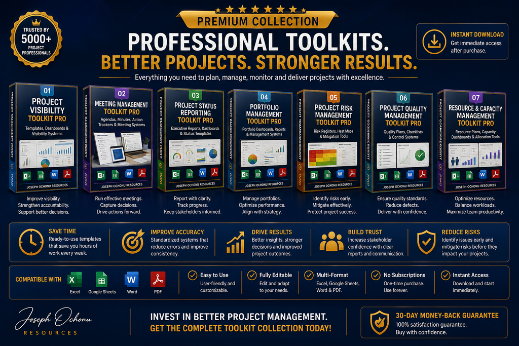 Project Quality Management Toolkit Pro | Templates, Dashboards & Quality Management System