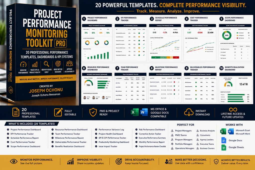 Project Performance Monitoring Toolkit Pro