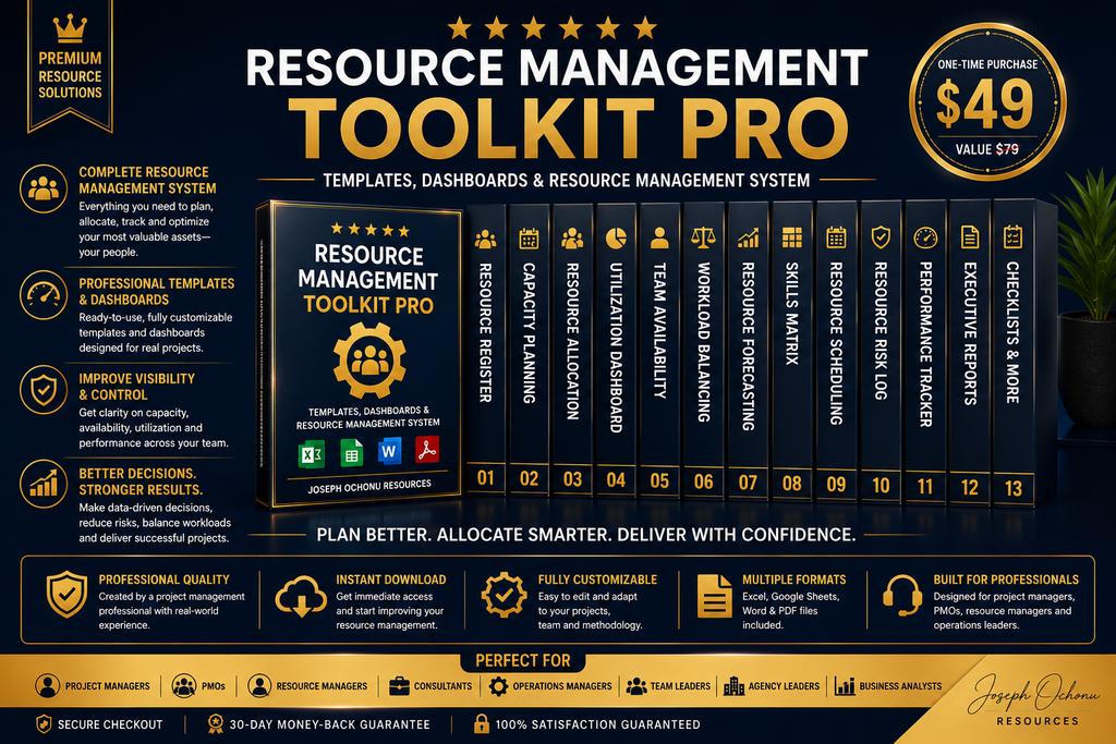 Resource Management Toolkit Pro | Templates, Dashboards & Resource Management System