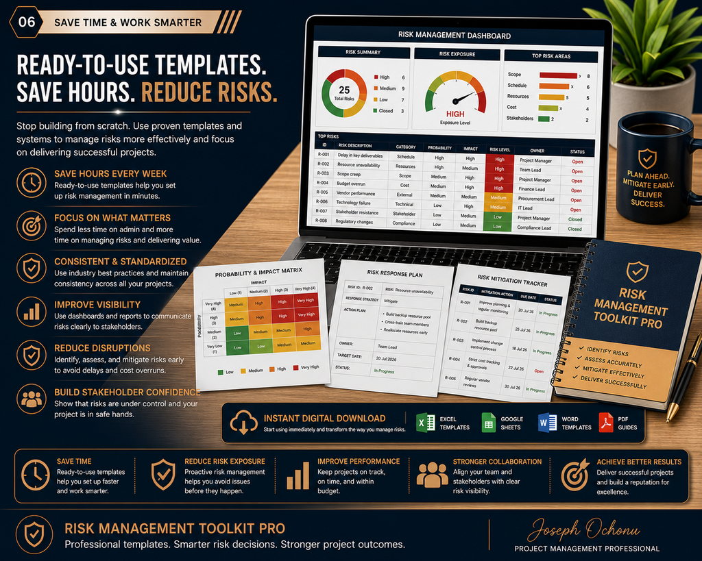 Risk Management Toolkit Pro – Registers, Dashboards & Risk Management System