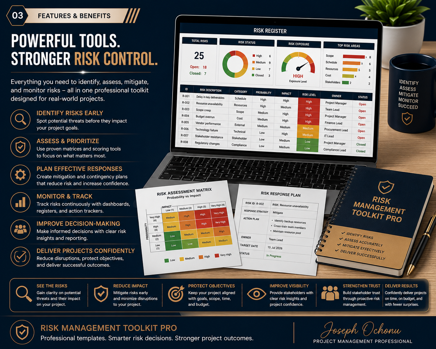 Risk Management Toolkit Pro – Registers, Dashboards & Risk Management System