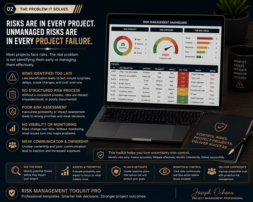 Risk Management Toolkit Pro – Registers, Dashboards & Risk Management System