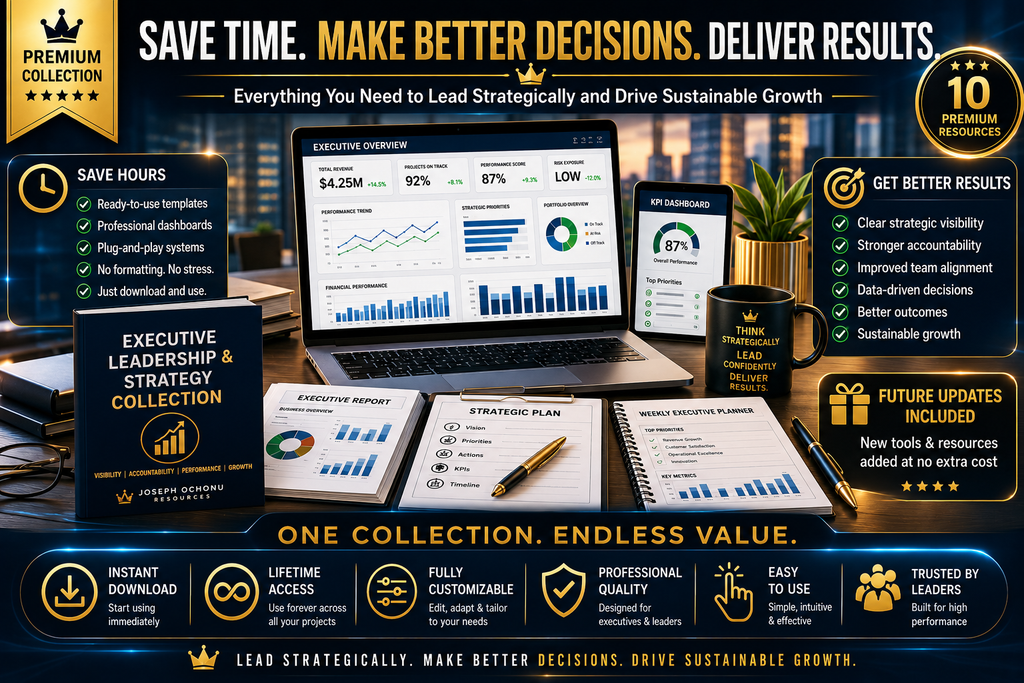 Executive Leadership & Strategy Collection | Templates, Dashboards & Business Decision Systems
